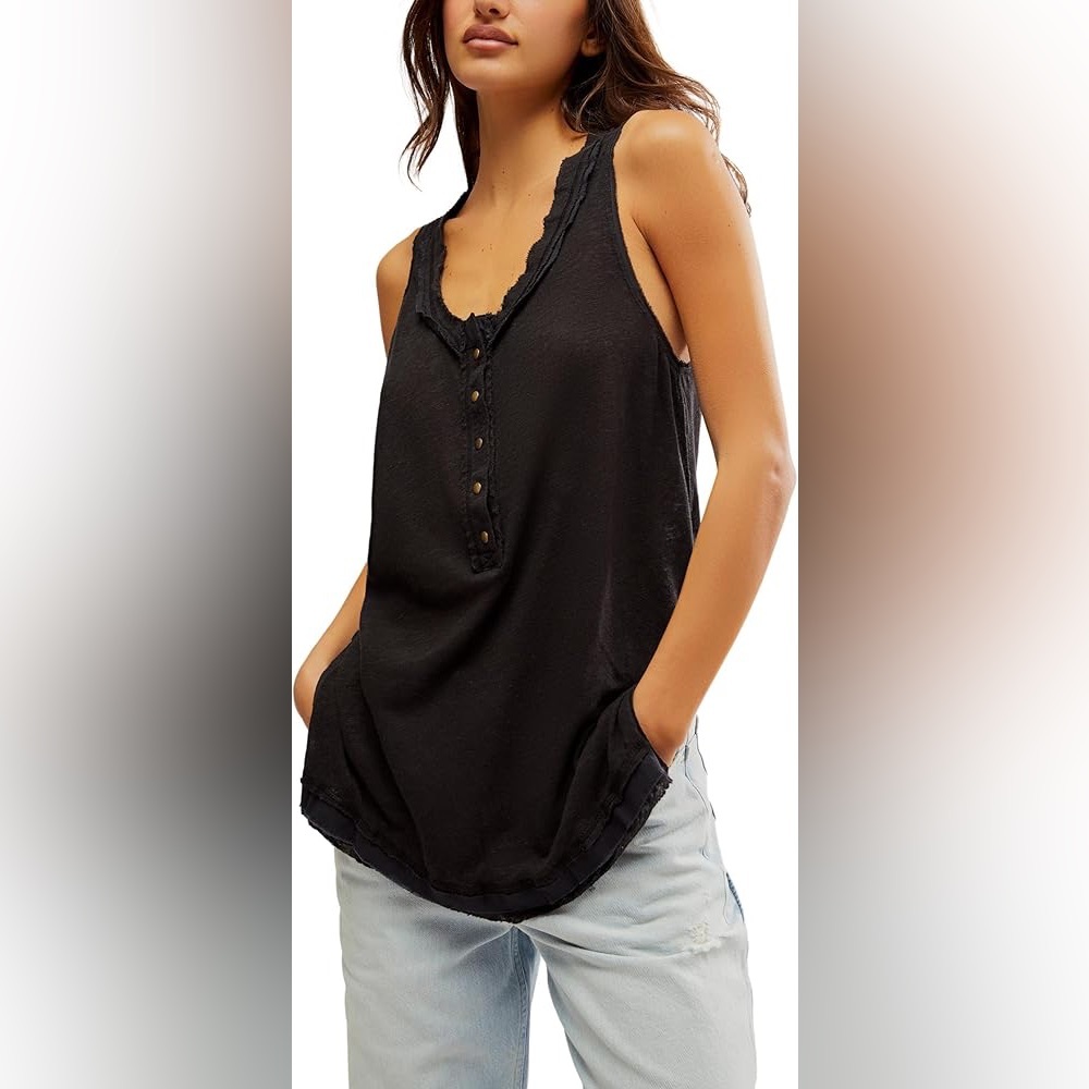Free People We The Free Love Language Tunic Tank Top Large